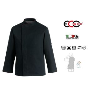 Giacca Cuoco Chef Black Confort Air Personalizzabile con Nome Nera Ego Chef Italia Art. 2031002C