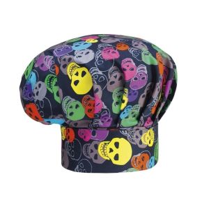 Cappello Cuoco Chef  EGO CHEF Italia Color Skulls Teschi Colorati Art. 7000135A