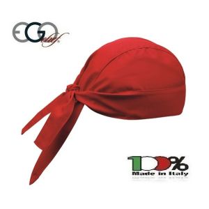 Bandana Sagomata Professionale Medicale Cuochi Chef Rosso Red Ego Chef Italia Art. 7002007C