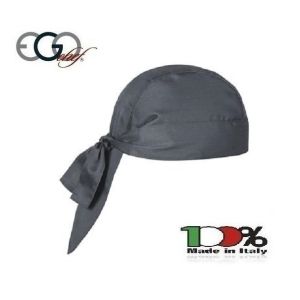 Bandana Sagomata Professionale Medicale Cuochi Chef Convoy Grigia Ego Chef Italia Art. 7002016