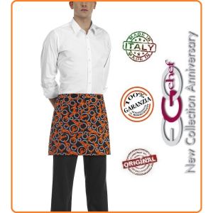 Grembiule Falda Banconiere Con Tascone Lobster Aragoste cm 40x70 Ego Chef Italia Art. 6100134A