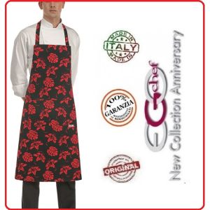 Grembiule Cucina Pettorina con Tascone cm 90x70 IBISCUS Ego Chef Italia Art. 6103140A